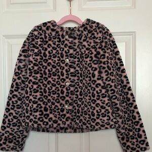 Leopard Print Girls Jacket, size 12